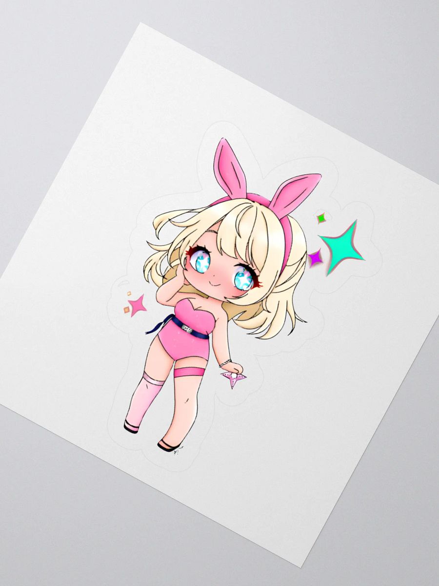 Whimsical Bunny Girl Kiss Cut Stickers product image (6)