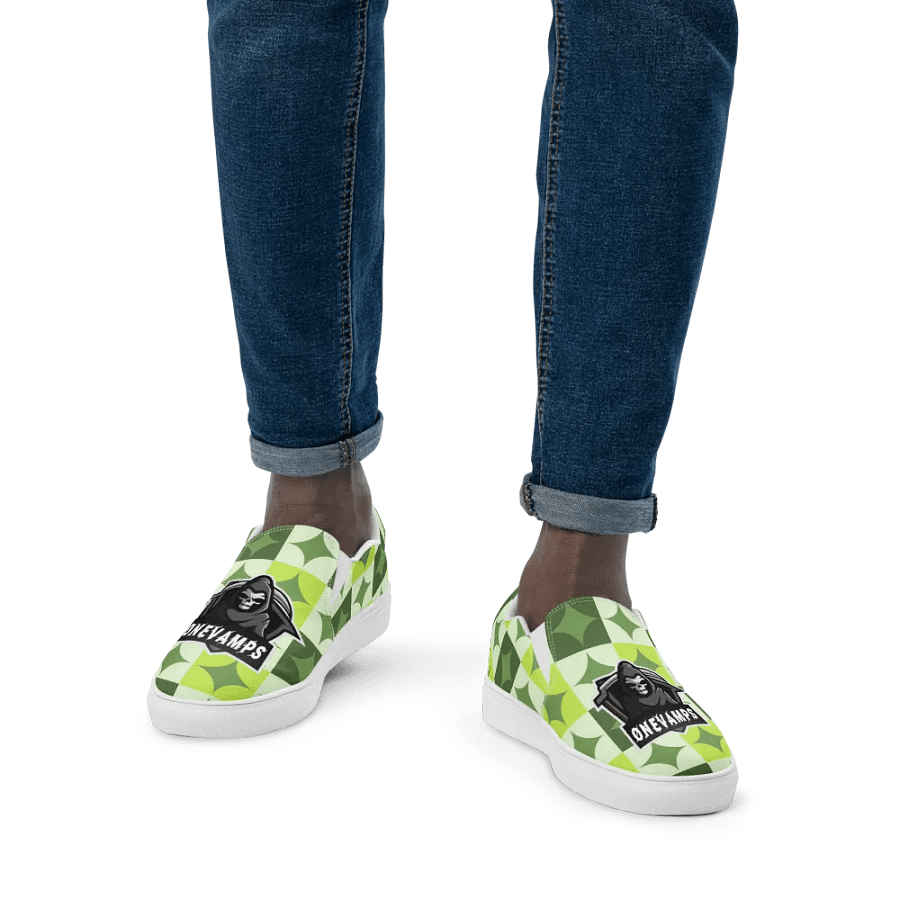Men's Slip-On Canvas Shoes OneVamps Green Diamond product image (6)