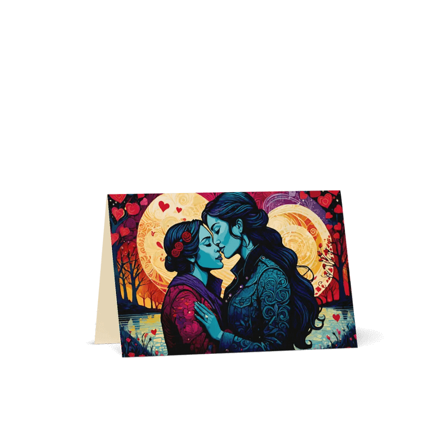 Lesbe Valentines, Dazzling Love Card product image (1)