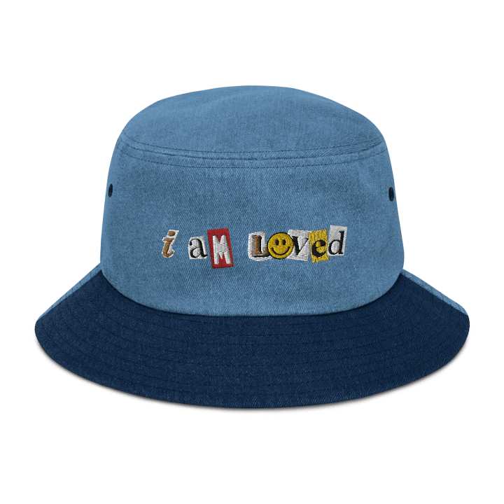i aM LoVed Denim Bucket Hat product image (1)