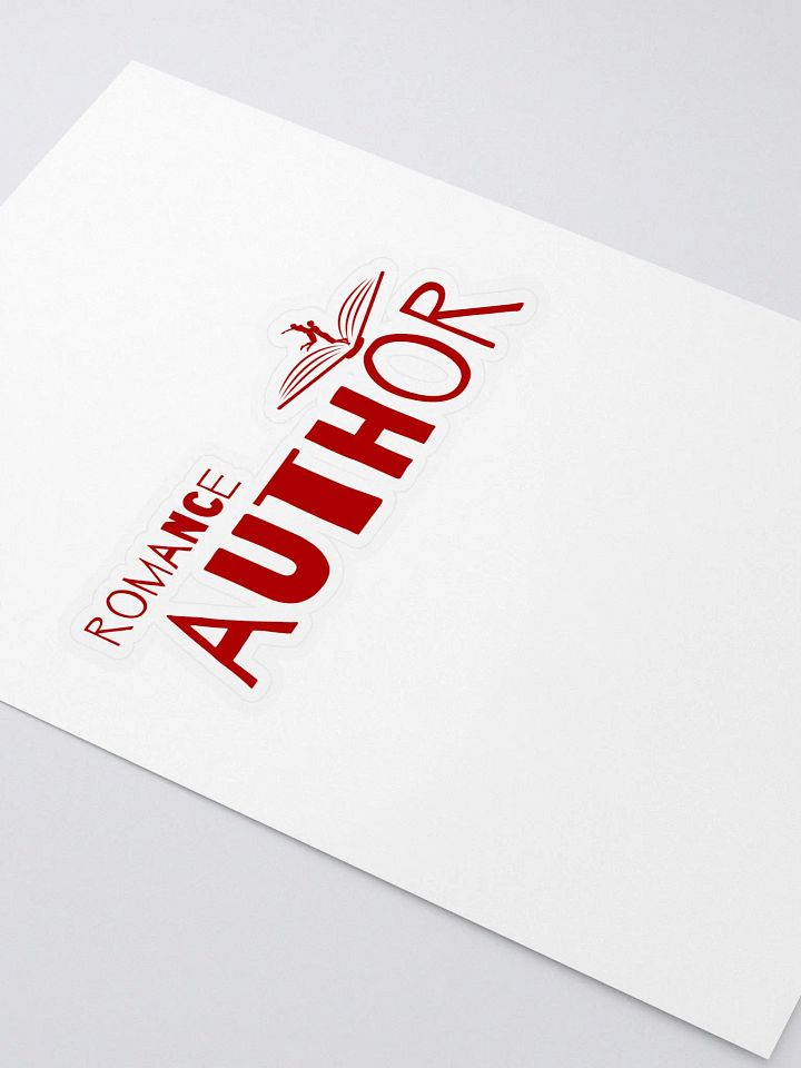 Romance Author Sticker in red text product image (2)