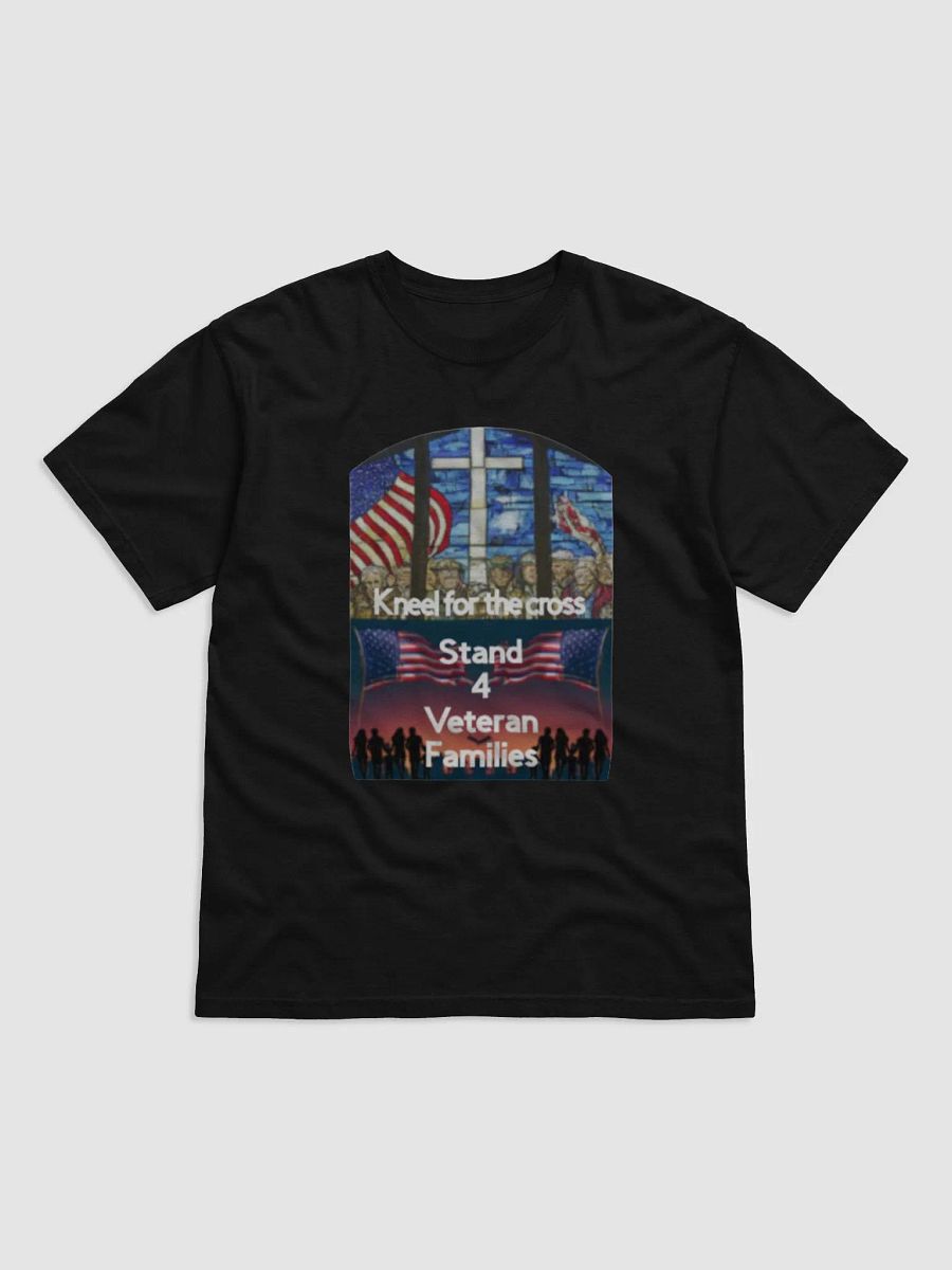 Stand4theCross Kneel4Veteran families comfort Tshirt product image (1)
