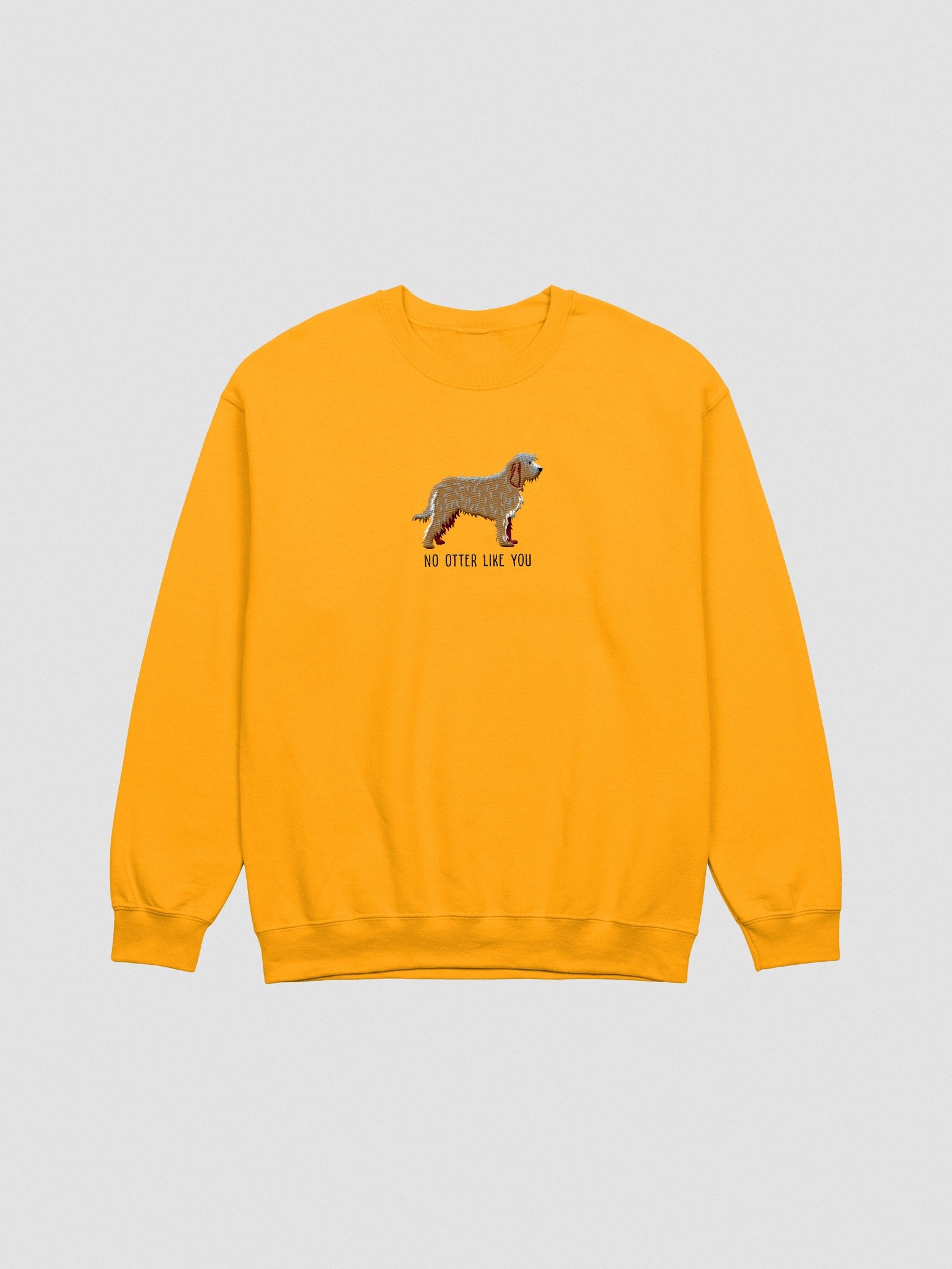 No Otter Like You Sweatshirt (Embroidered) of an Otterhound(Wheaten) product image (4)