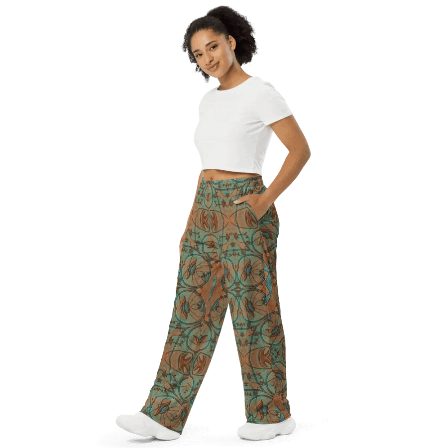 Copper Patina Kaleidoscope Wideleg Pants product image (4)