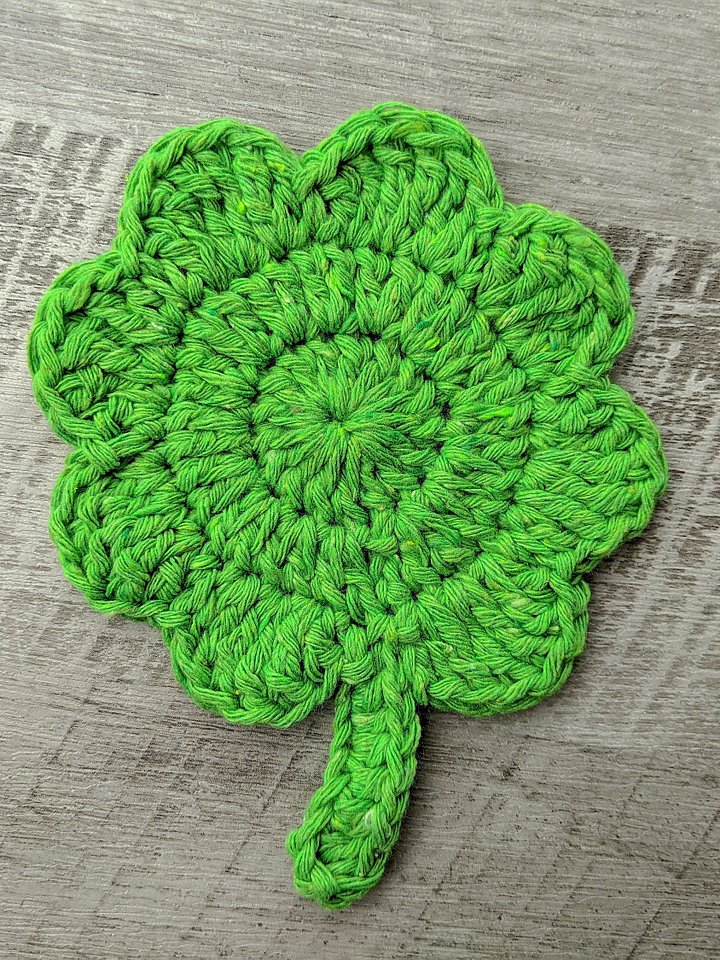 Crochet Clover Leaf Coaster Pattern product image (1)