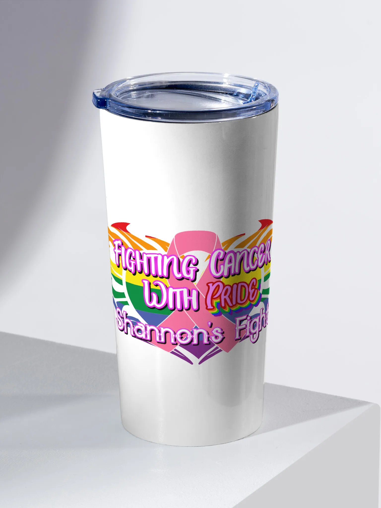 Fighting Cancer w/ Pride - Adult Tumbler product image (2)
