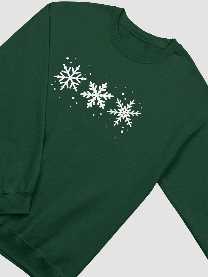 White Snowflakes Classic Crewneck Sweatshirt product image (2)
