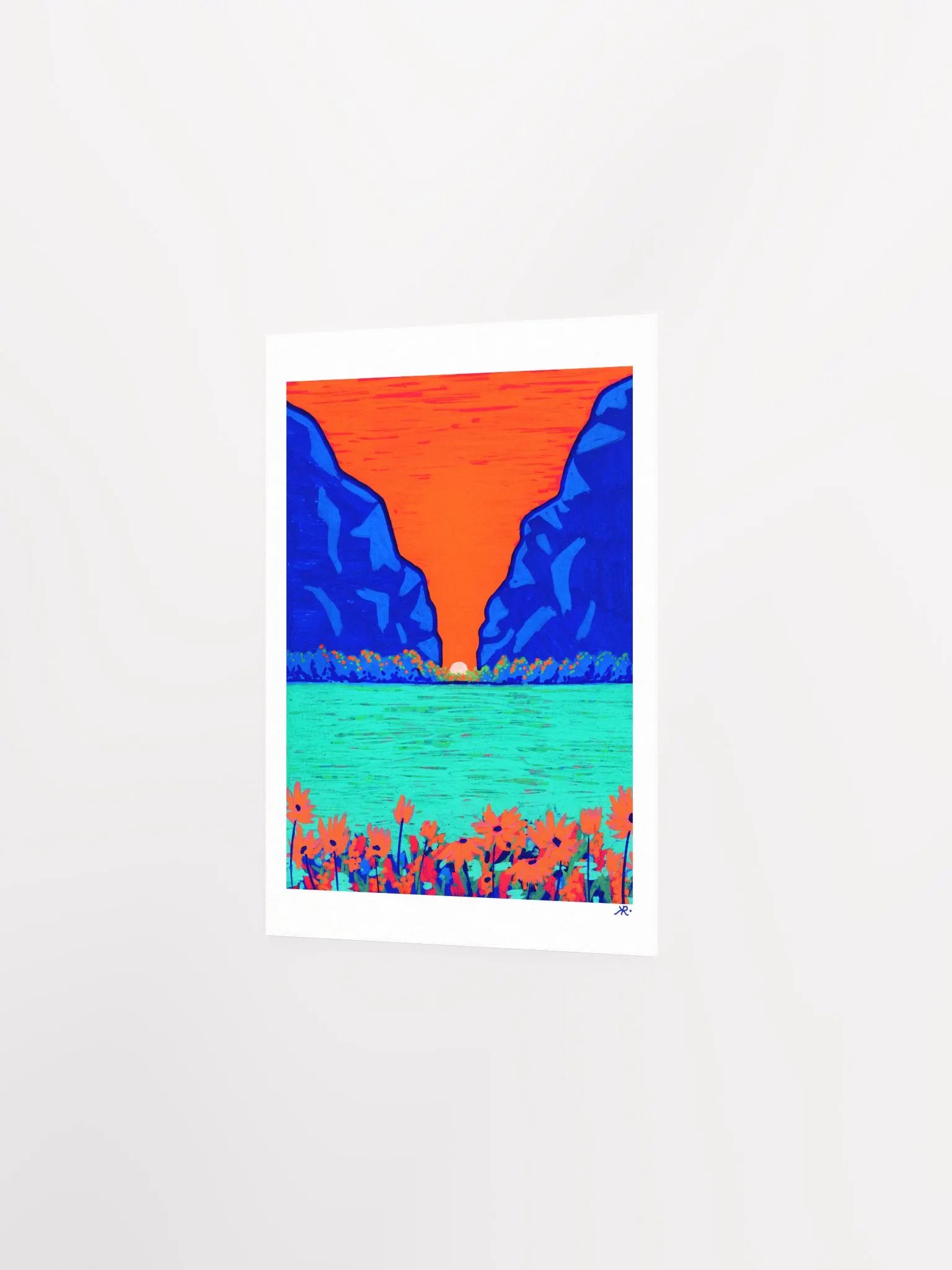 Cobalt Cascade Blooms | Vibrant Landscape product image (2)