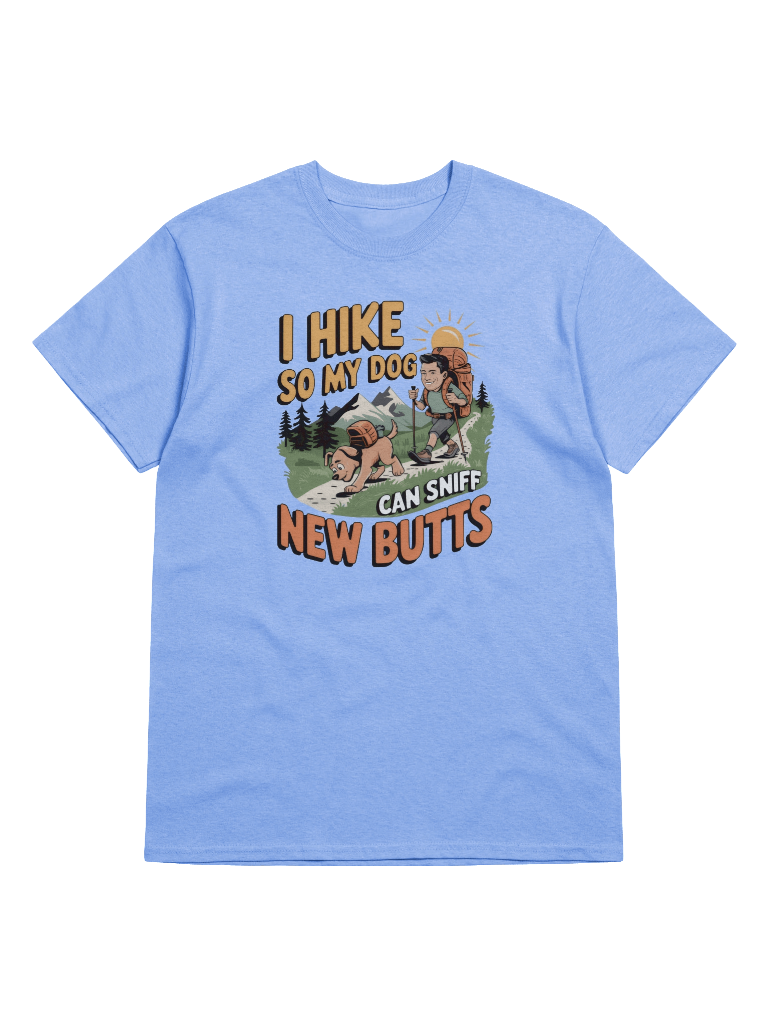 I Hike So My Dog Can Sniff New Butts Light Version Unisex Heavyweight Graphic T-Shirt product image (5)