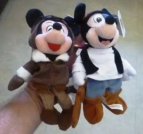 Two different Disney Bean Bag Plush PIRATE & PILOT MICKEY MOUSE With Tags product image (3)
