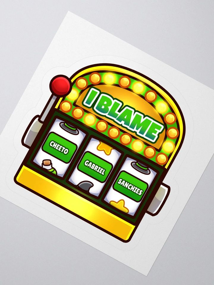 Blame Game Slot Machine Kiss Cut Stickers product image (2)