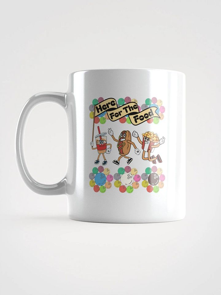 Here For The Food Bowling Foodie Fun White Glossy Mug product image (1)