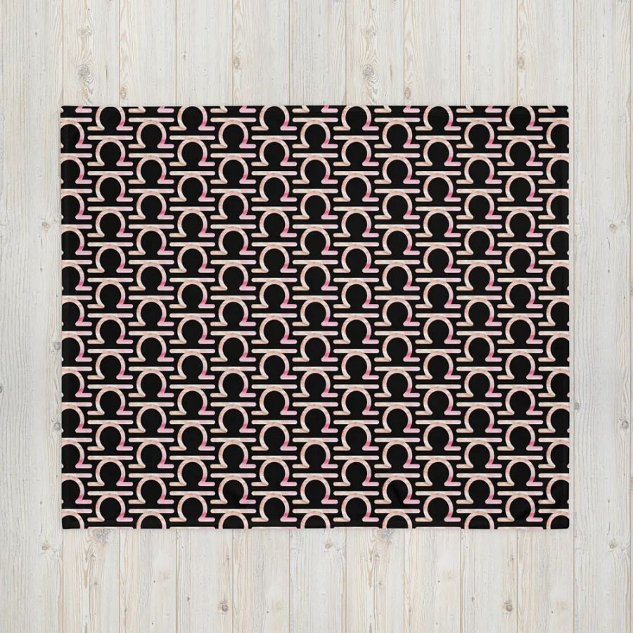 Libra Earth-tone Sigil Black Throw product image (4)