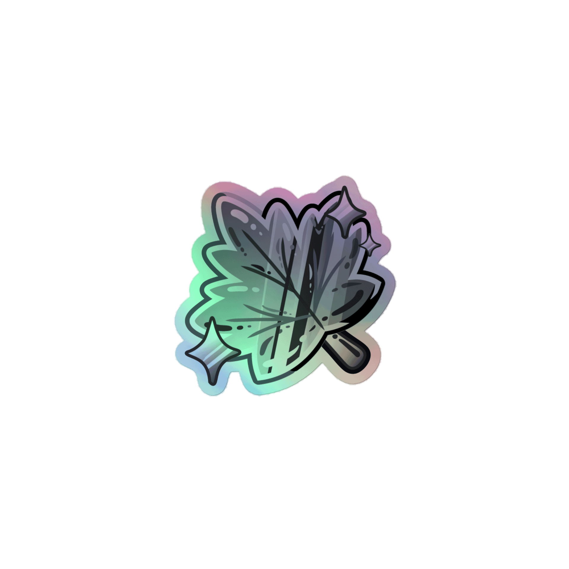 Diamond Leaf Holo Sticker product image (1)
