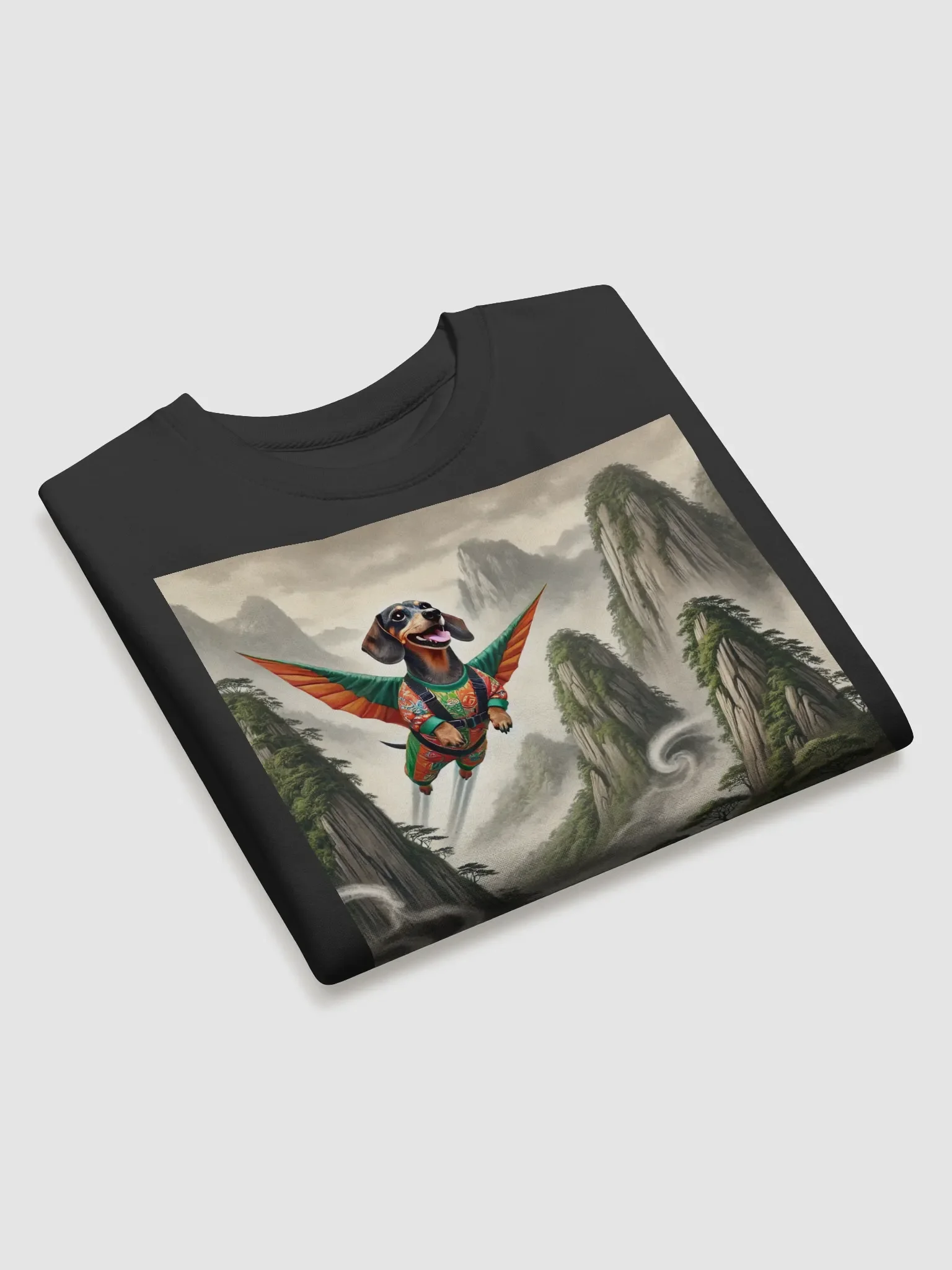 Soaring Dachshund in a Mystical Landscape Sweatshirt product image (3)
