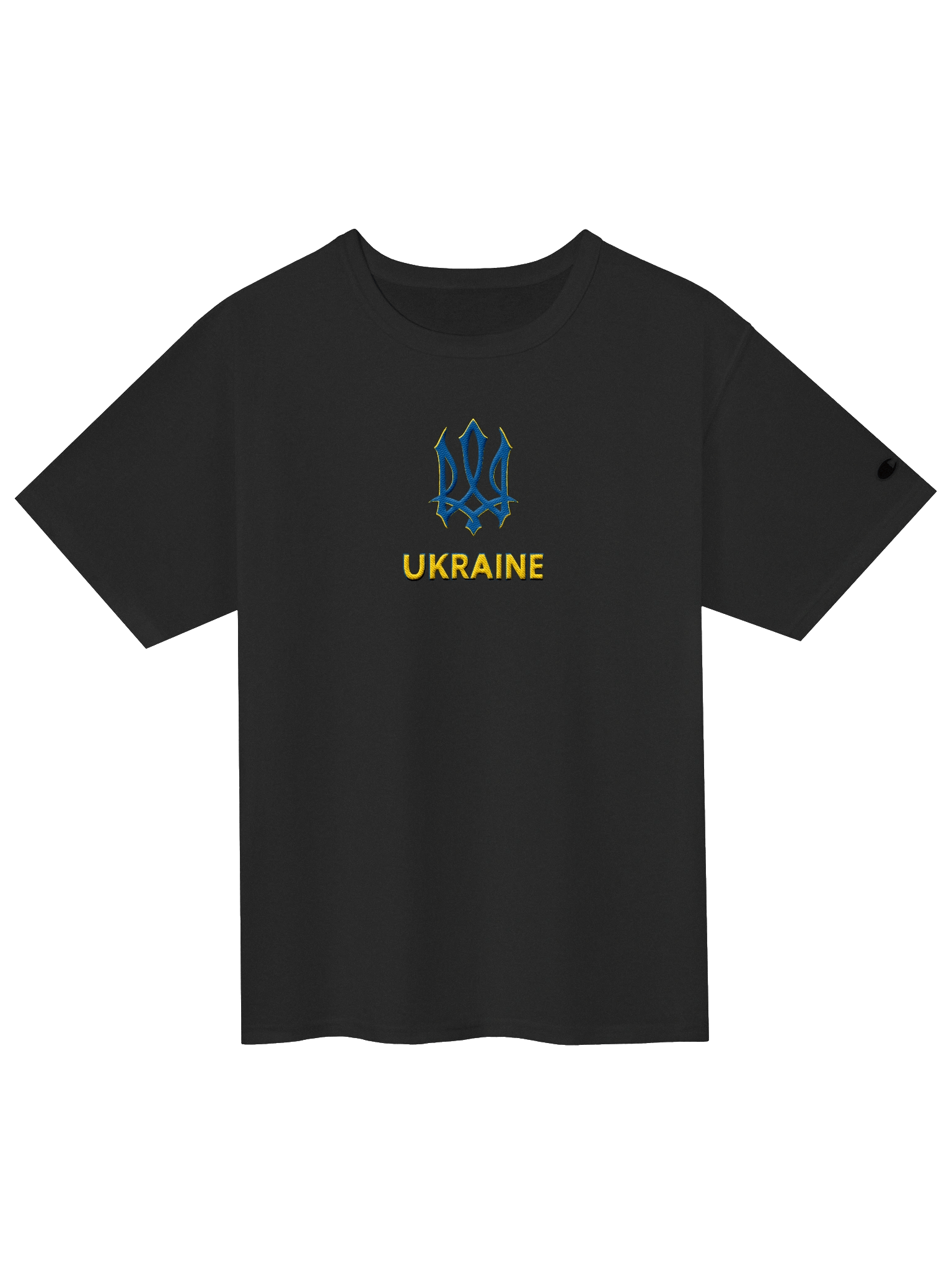 Ukraine Trident Blue Yellow Ukrainian Coat Arms Official Symbol | Champion Relaxed-Fit T-Shirt | Embroidered product image (1)