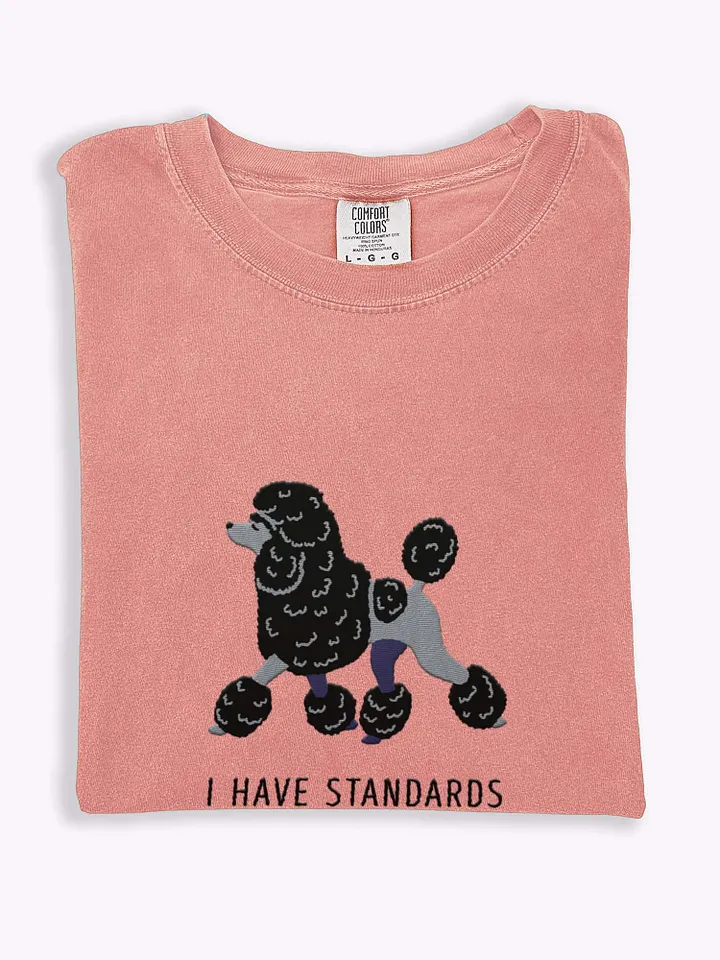 I Have Standards T-Shirt(Embroidered) of a Standard Poodle(Black) product image (1)