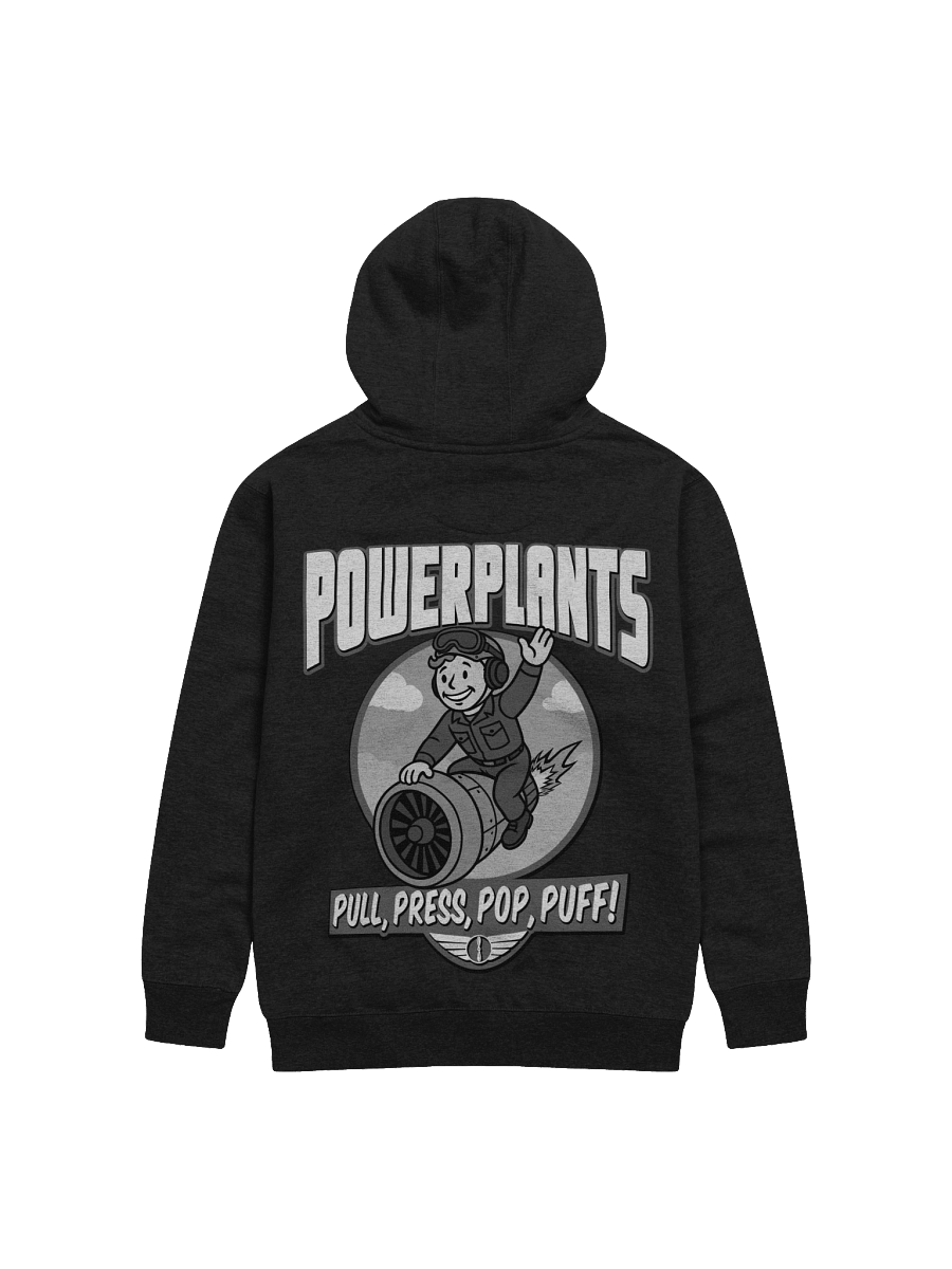 "POWERPLANTS: Puff!" B/W Hoodie product image (1)