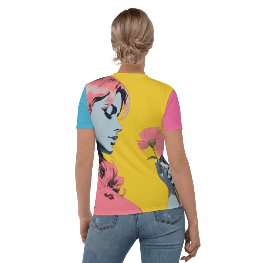 Pink Blooms Women's All-Over Print T-Shirt product image (8)