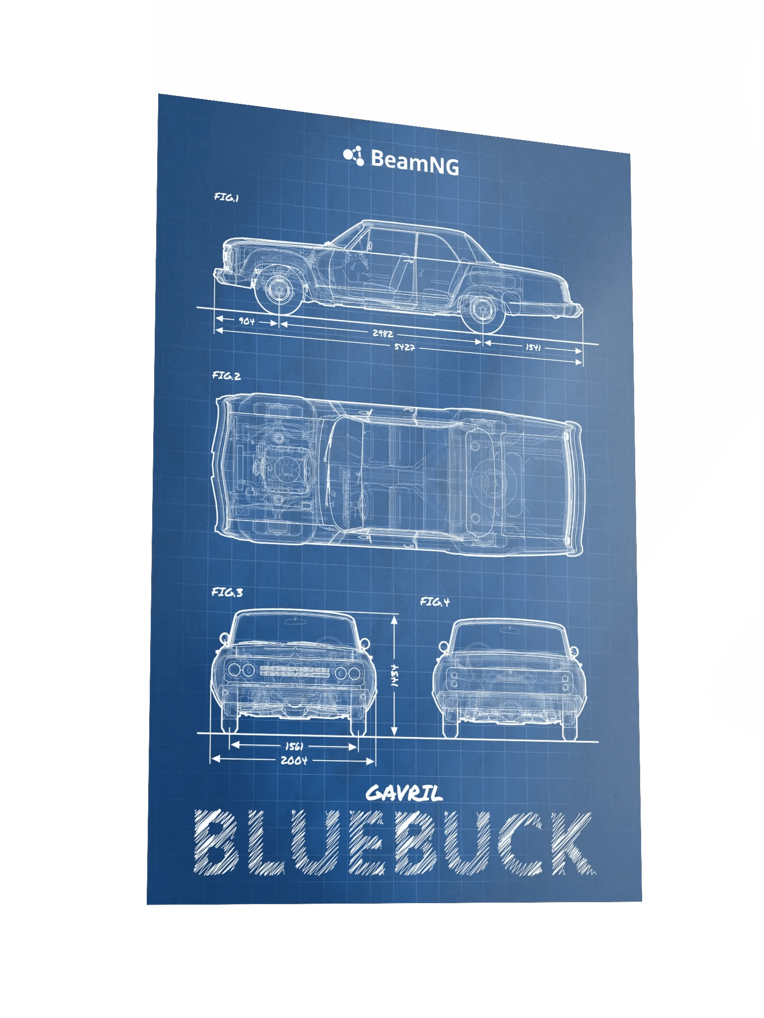 Gavril Bluebuck Blueprint Poster product image (4)