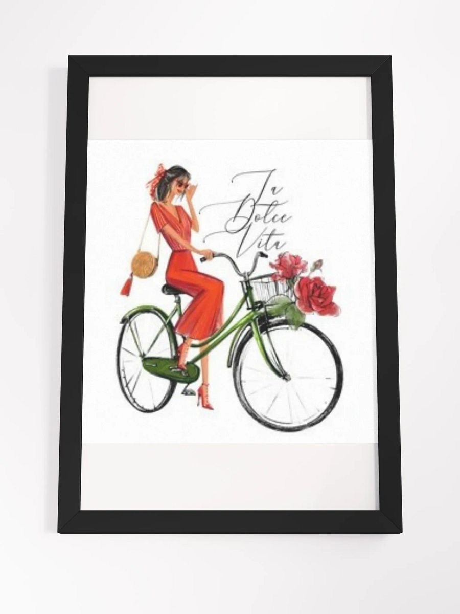 Wall Art Pretty Girl on Bike Framed High-Quality Matte Poster (in) product image (4)