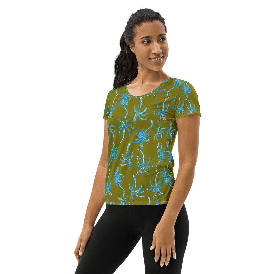 Neon Palmtree | Women's Athletic T-Shirt product image (6)
