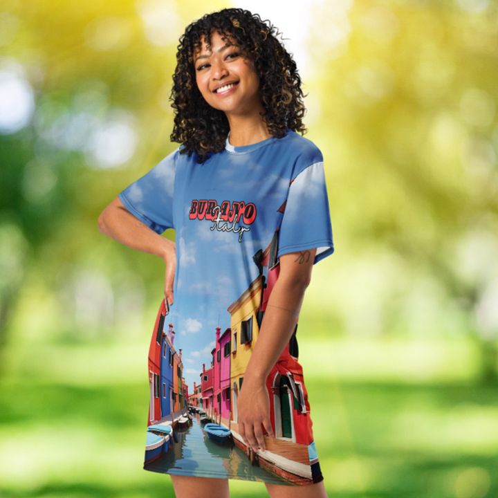 Burano Italy T-shirt Dress product image (1)