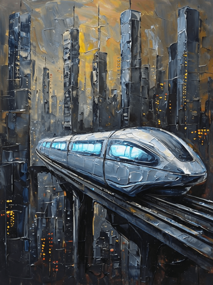 Futuristic Cityscape Framed Poster product image (1)