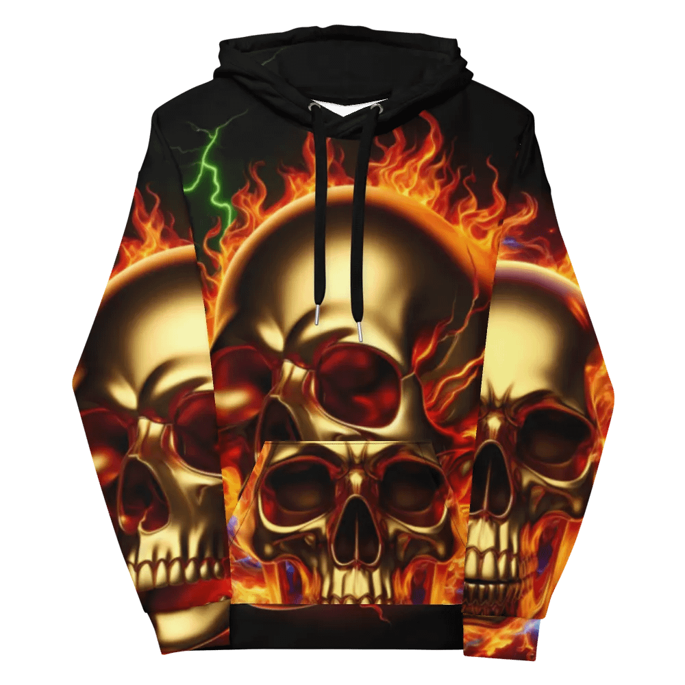 All-Over Blaze - Unisex Skull Hoodie #3 product image (12)