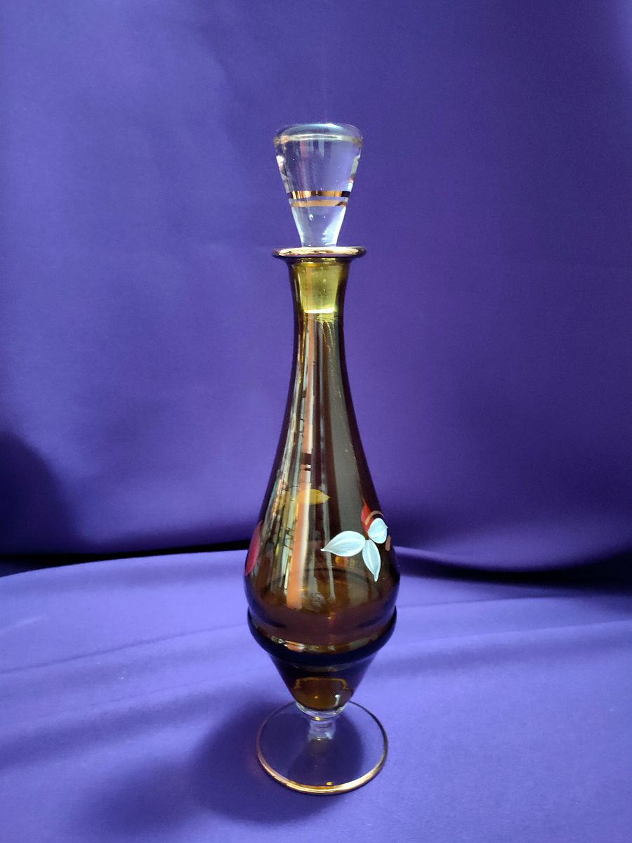 Garrafa Pintada à Mão – Arte Floral Portuguesa dos Anos 80 | Peça Única de Decoração product image (11)