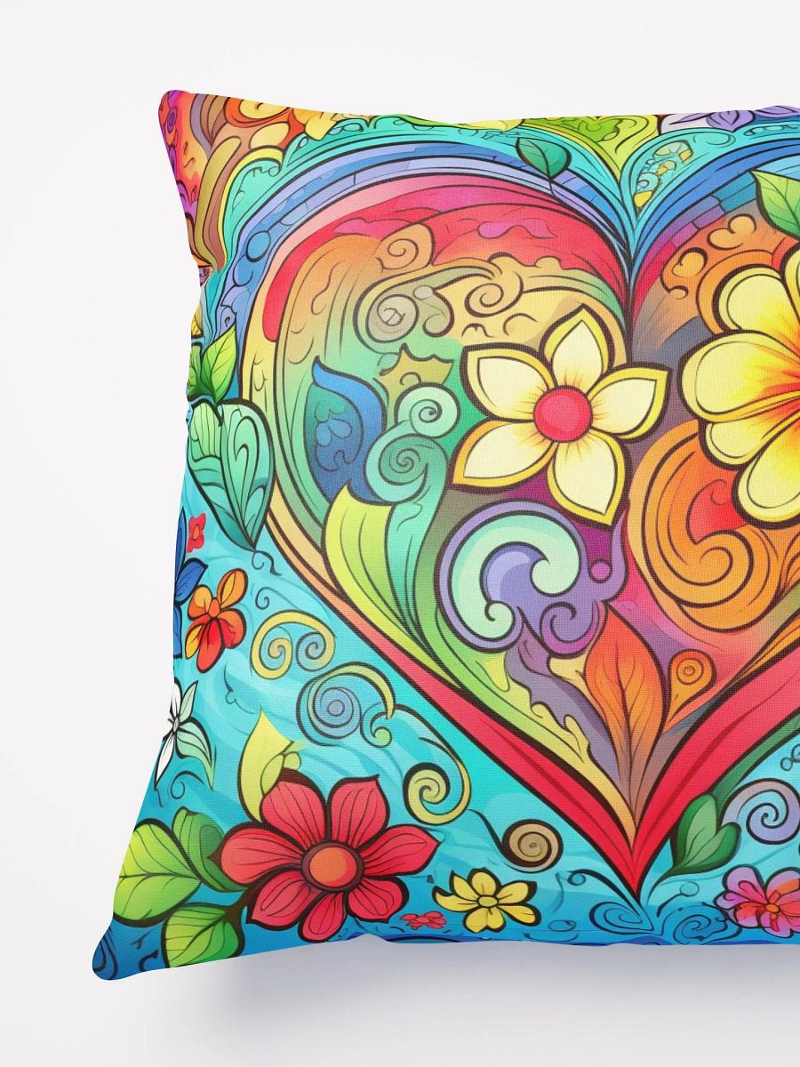 Rainbow of Colors Heart Pillow - Reversable product image (4)