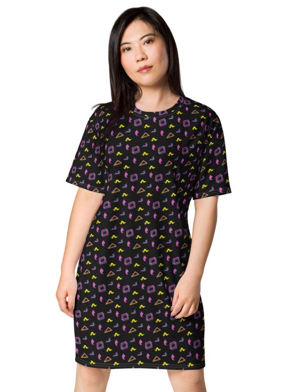 Oh Worm black pattern t-shirt dress product image (2)