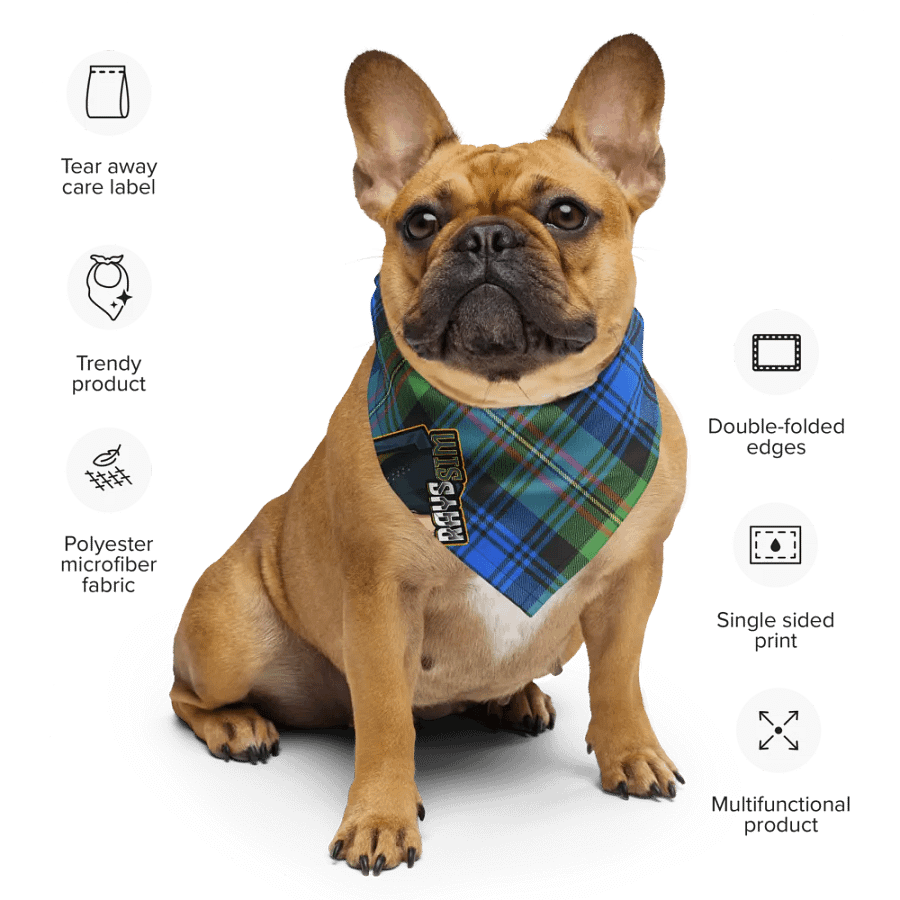Stylish Stamped Tartan Rays Sim Bandana product image (8)