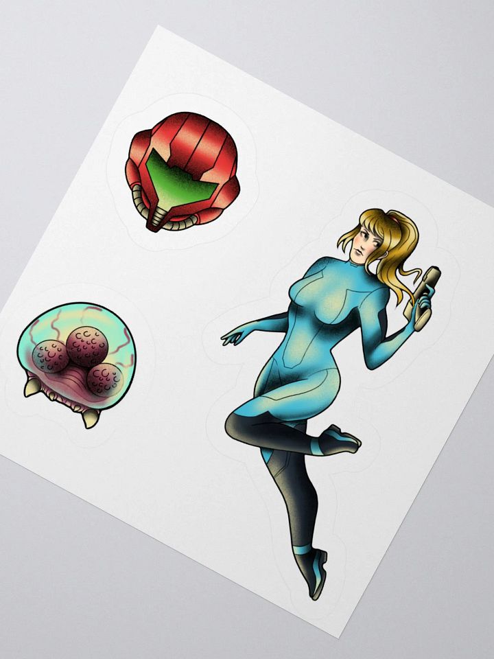 Metroid- American Traditional Flash Stickers product image (5)