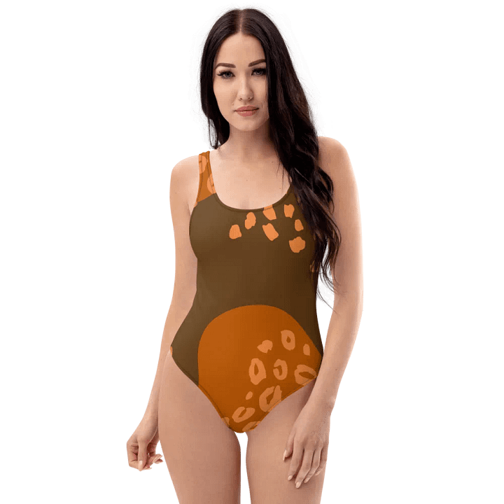 Orange Flowing Waves All-Over Swimsuit product image (1)