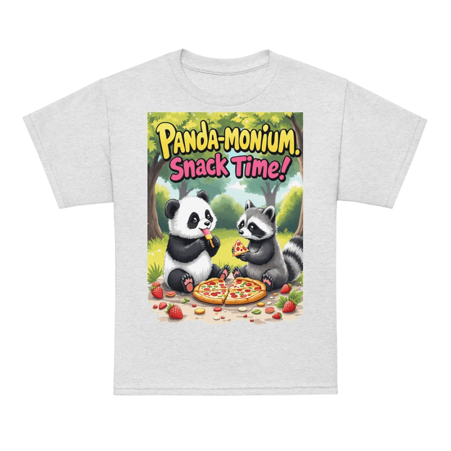 Panda-monium Snack Time Youth Sports Tee product image (72)