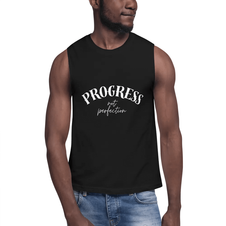 Bella+Canvas Muscle Tank ⚫️ Progress, not perfection product image (6)