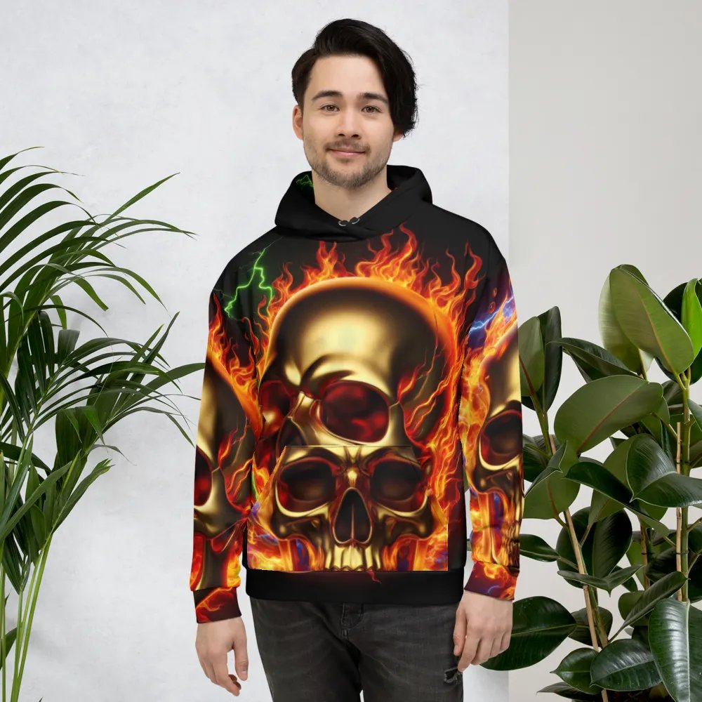 All-Over Blaze - Unisex Skull Hoodie #3 product image (4)