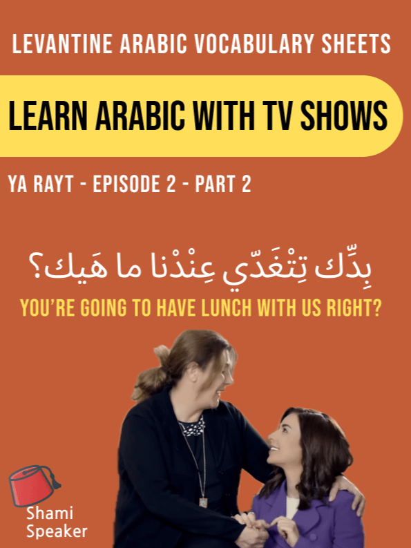 Learn Arabic With TV Shows (Ya Rayt Episode 2 Part 2) product image (1)