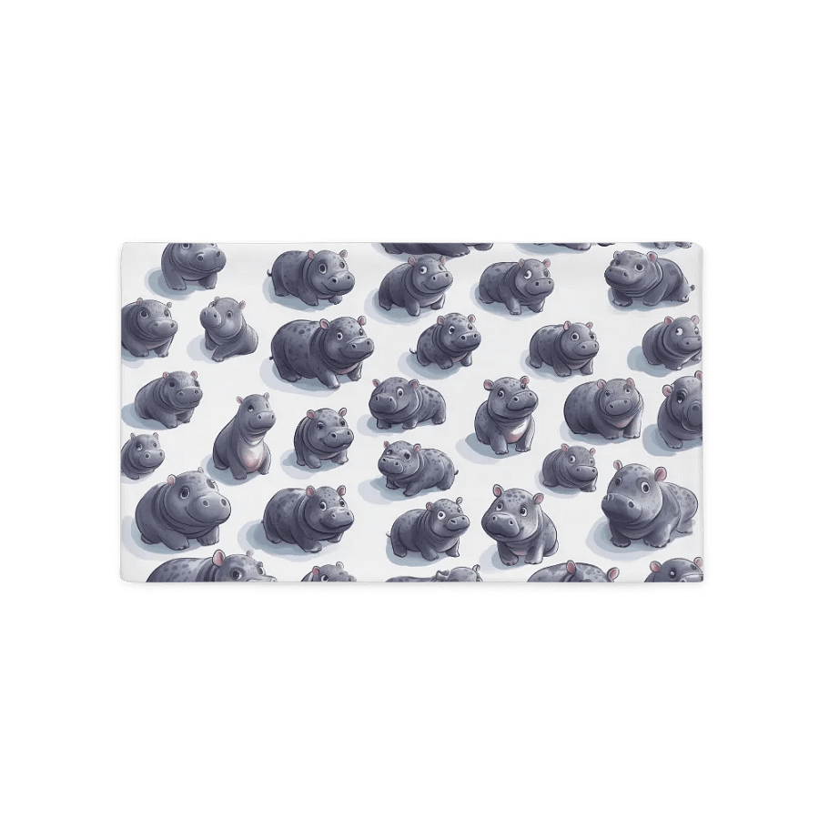 Happy Hippo Pillow Case product image (8)