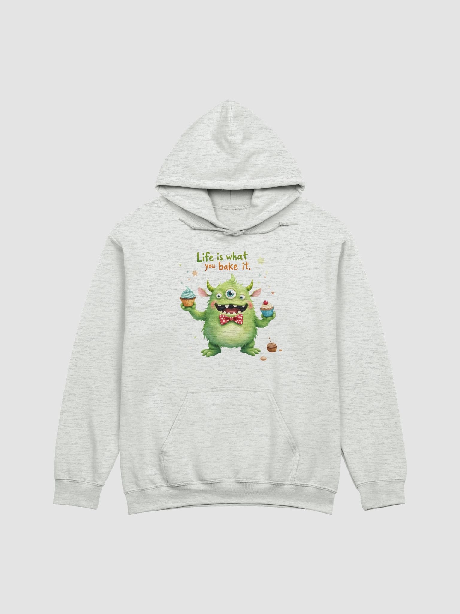 "Life Is What You Bake It" Monster Hoodie | Cute Baking Quote Sweatshirt | Baker Monster Pullover product image (2)