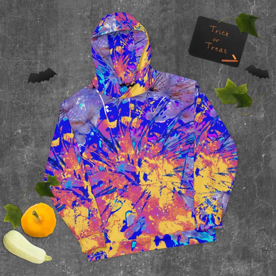 Vibrant Abstract Dandelion Seeds Unisex Pull Over Hoodie product image (9)