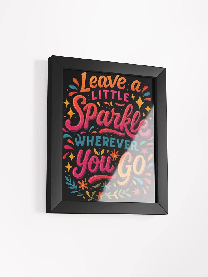 Leave a Little Sparkle – Framed Rainbow Typography Print product image (6)