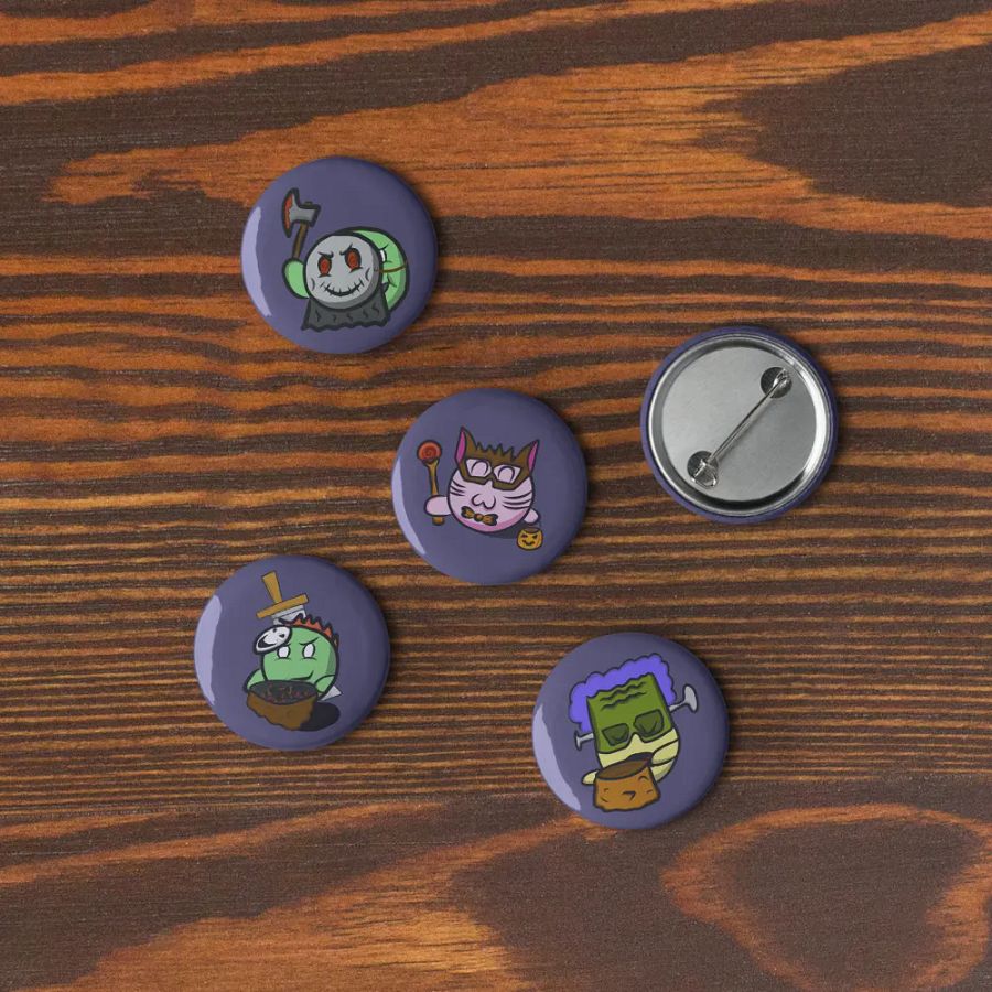 Dango Spooky Set - Pin Buttons product image (9)