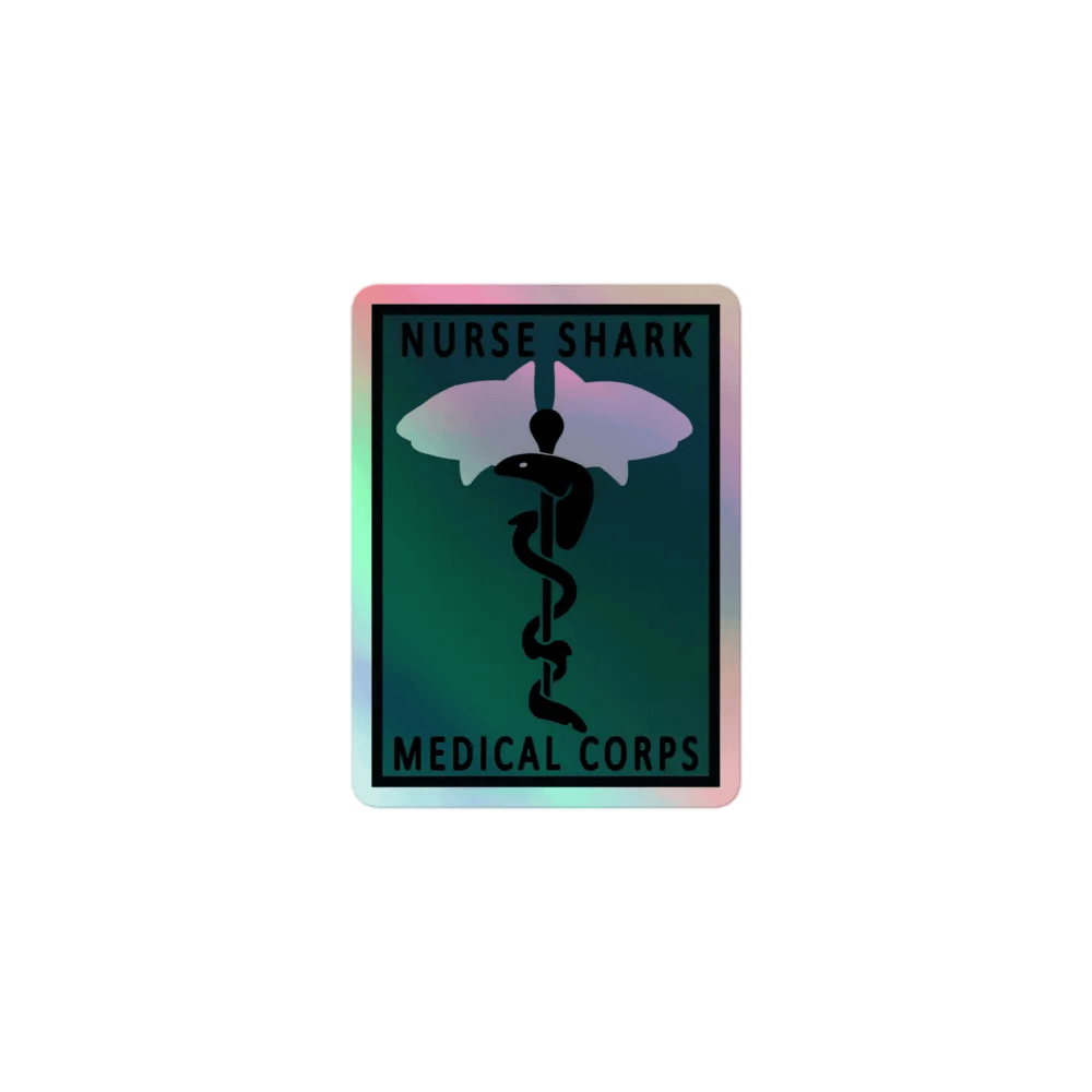 Holographic Nurse Shark Medical Corps Sticker product image (1)