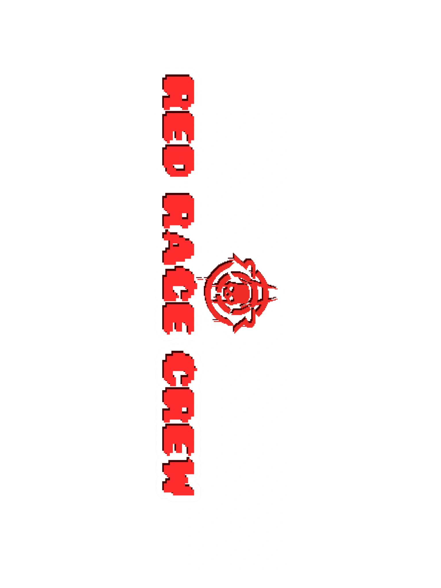 Red Rage Crew – Pixel Logo Sticker (Bold Edition) product image (4)