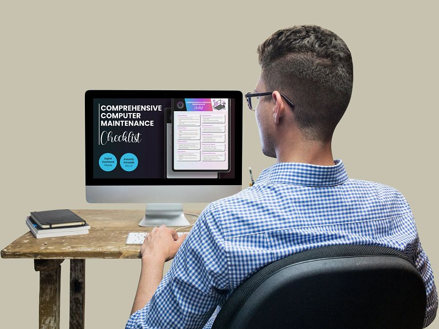 Computer Maintenance Checklist Digital Fillable PDF Download Instantly Printable product image (2)