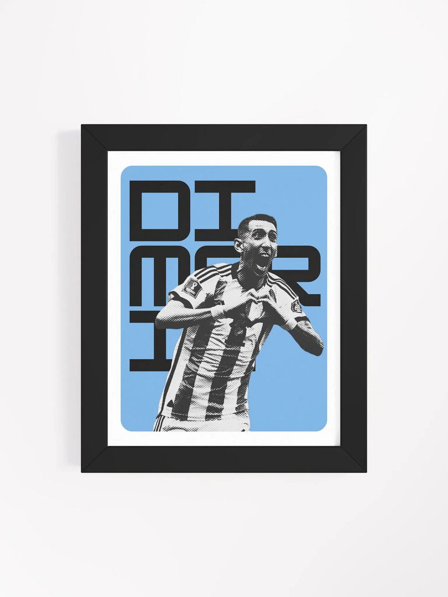 Angel Di Maria BW Argentina Name Art Framed Print product image (4)