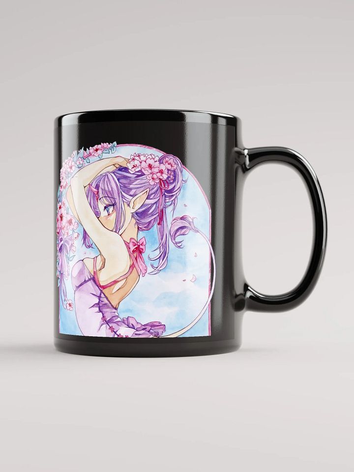Unicorn and Lilac Black Glossy Mug product image (1)