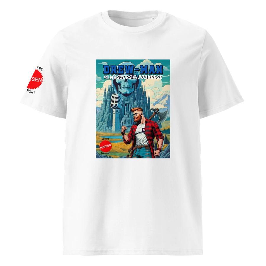 DREW-MAN and the Masters of the Podverse - Organic Cotton Short Sleeve T-Shirt product image (1)